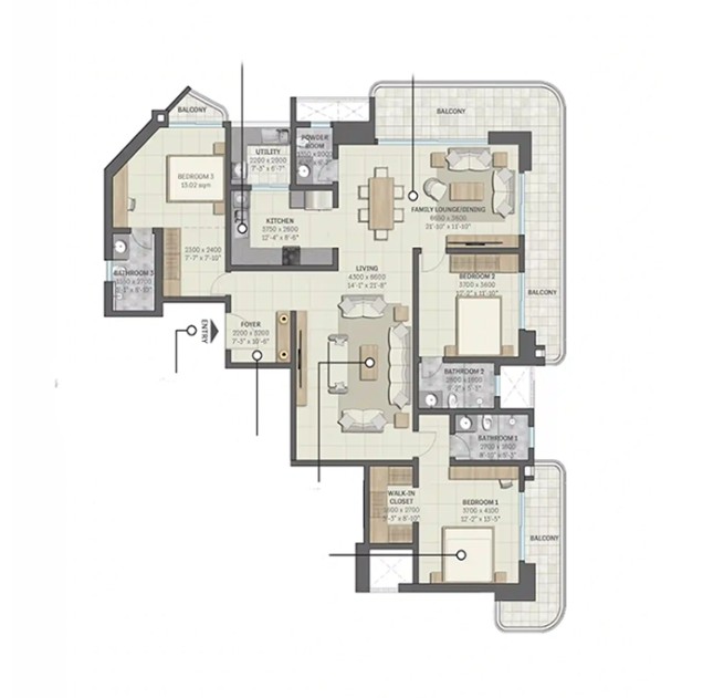SOBHA CODENAME APEX 63 Floor Plan